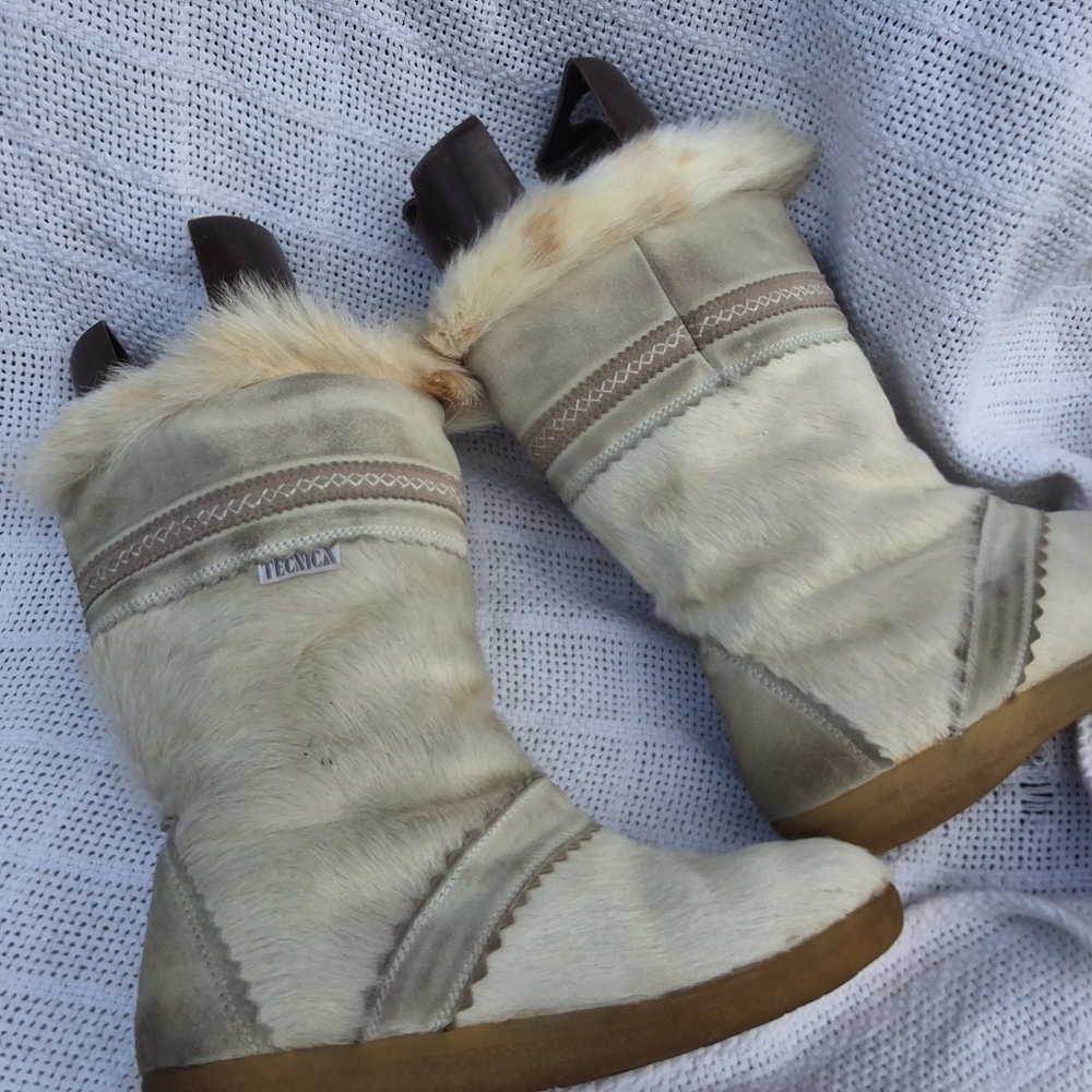 Tecnica vintage after ski calf/ goathair snow boots 6 - Picture 4 of 13